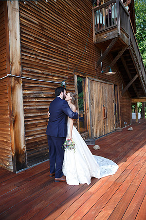 Bride & Groom first look at The Barn at Valhalla Chapel Hill