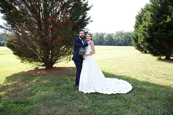 Bride & Groom June wedding at Valhalla Chapel Hill