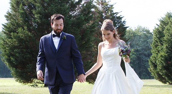 Bride & Groom June wedding at Valhalla Chapel Hill