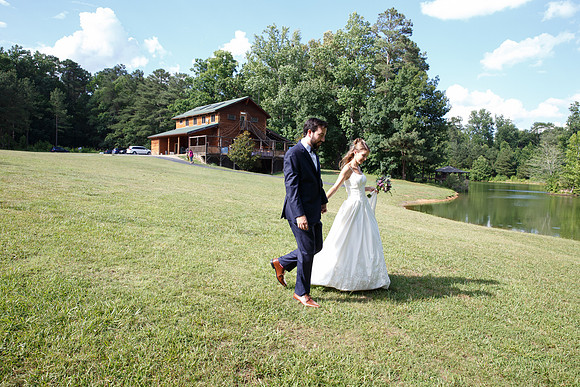 Bride & Groom June wedding at Valhalla Chapel Hill