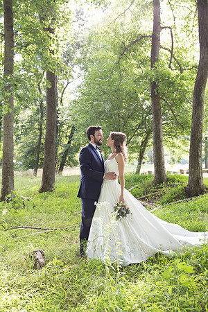 Bride & Groom June wedding at Valhalla Chapel Hill