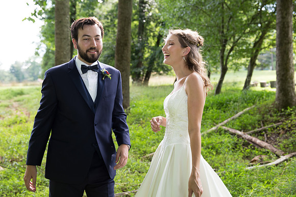 Bride & Groom June wedding at Valhalla Chapel Hill