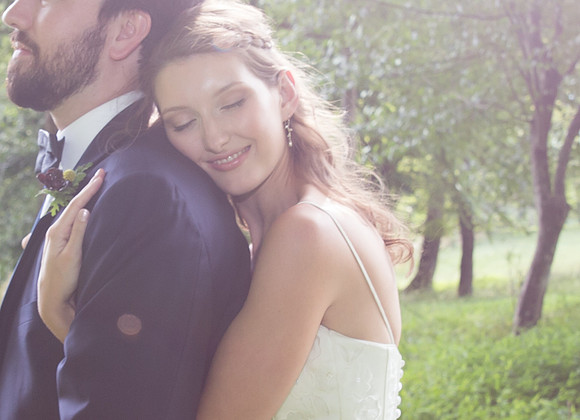 Bride & Groom June wedding at Valhalla Chapel Hill