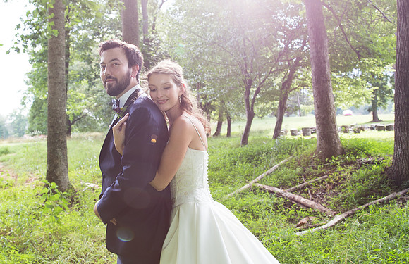 Bride & Groom June wedding at Valhalla Chapel Hill