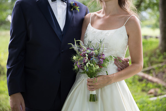 Bride & Groom June wedding at Valhalla Chapel Hill