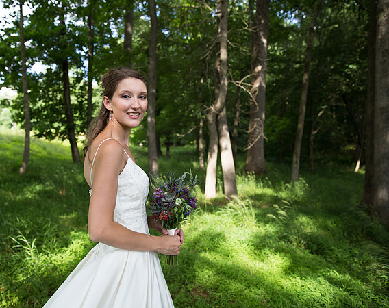 Bride & Groom June wedding at Valhalla Chapel Hill