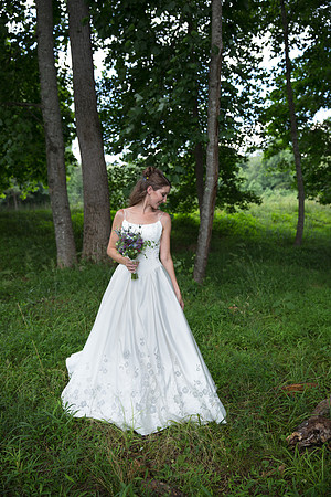 Bride & Groom June wedding at Valhalla Chapel Hill