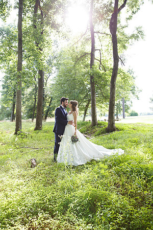 Bride & Groom June wedding at Valhalla Chapel Hill