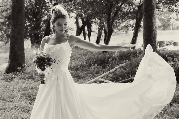 Bride & Groom June wedding at Valhalla Chapel Hill