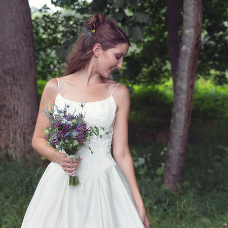 Bride & Groom June wedding at Valhalla Chapel Hill